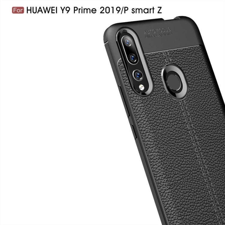 Litchi Texture TPU Shockproof Case for Huawei Y9 Prime 2019 / P smart Z(Black)