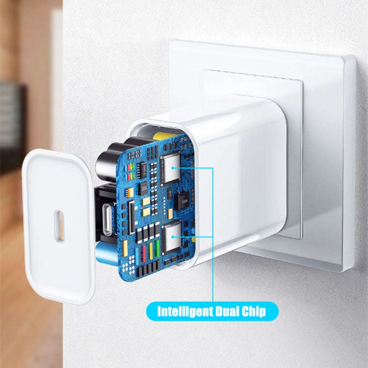 2 in 1 PD 20W Single USB-C / Type-C Port Travel Charger + 3A PD3.0 USB-C / Type-C to 8 Pin Fast C...