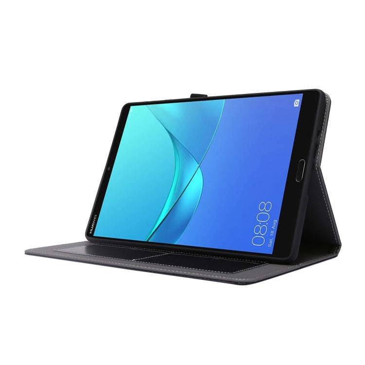 For Huawei MatePad T 10s 2-Folding Business Horizontal Flip PU Leather Case with Card Slots & Hol...