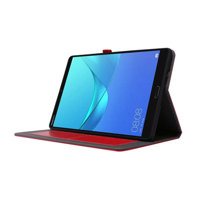 For Huawei MatePad T 10s 2-Folding Business Horizontal Flip PU Leather Case with Card Slots & Hol...