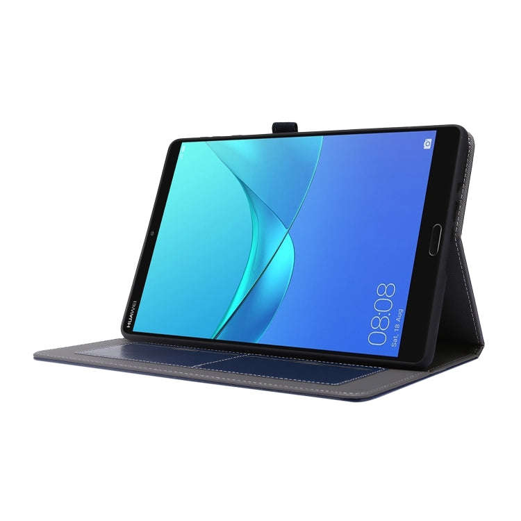 For Huawei MatePad T 10s 2-Folding Business Horizontal Flip PU Leather Case with Card Slots & Hol...