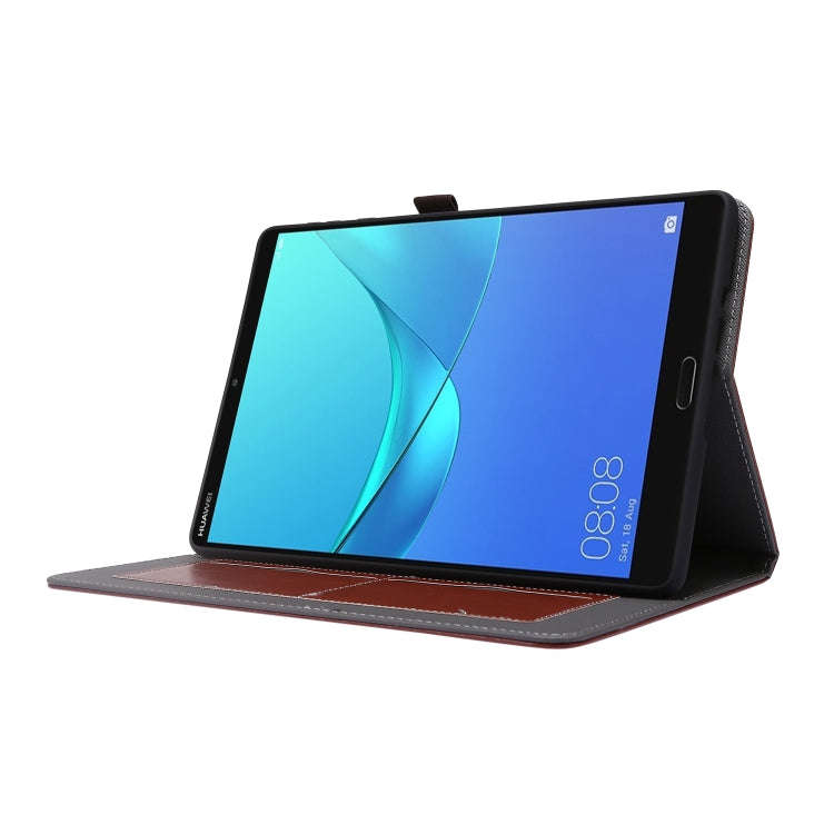 For Huawei MatePad T 10s 2-Folding Business Horizontal Flip PU Leather Case with Card Slots & Hol...