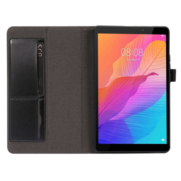 For Huawei MatePad T8 8.0 2-Folding Business Horizontal Flip PU Leather Case with Card Slots & Ho...