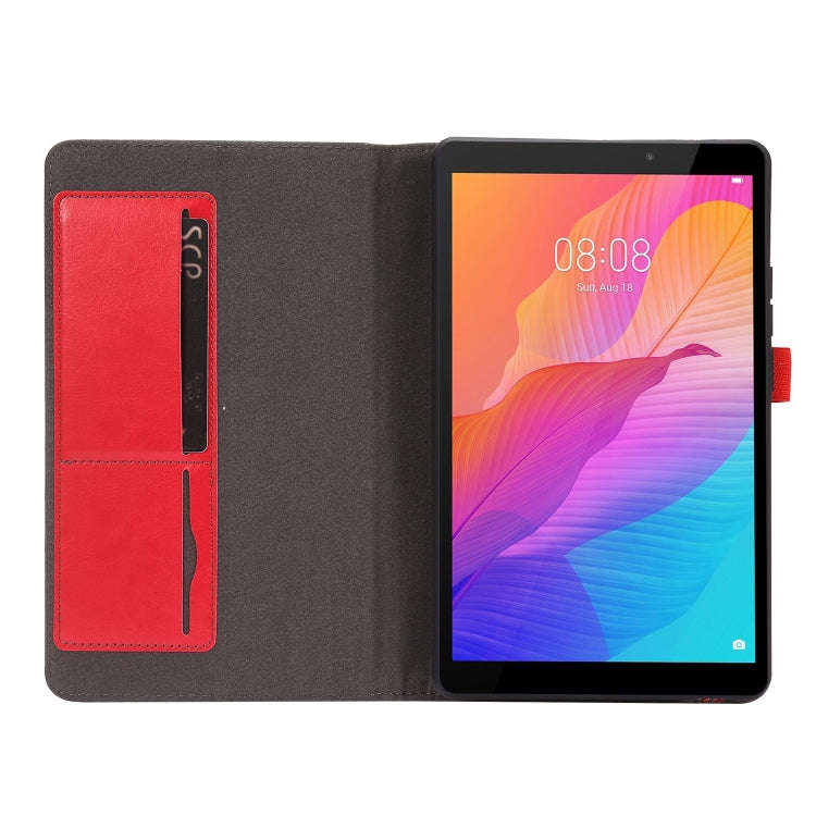 For Huawei MatePad T8 8.0 2-Folding Business Horizontal Flip PU Leather Case with Card Slots & Ho...