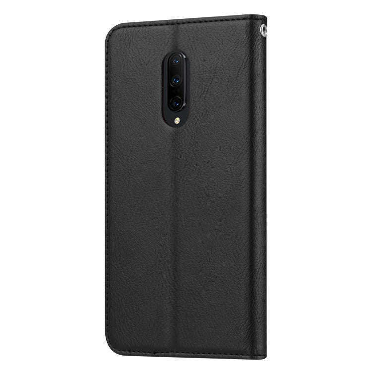 For OnePlus 7 Knead Skin Texture Horizontal Flip Leather Case with Photo Frame & Holder & Card Sl...