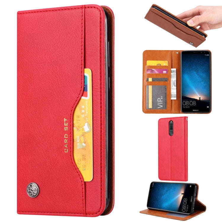 Knead Skin Texture Horizontal Flip Leather Case for Huawei Mate 10 Lite / Maimang 6 / Nova 2i, wi...