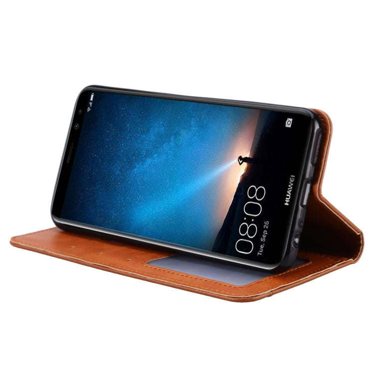 Knead Skin Texture Horizontal Flip Leather Case for Huawei Mate 10 Lite / Maimang 6 / Nova 2i, wi...