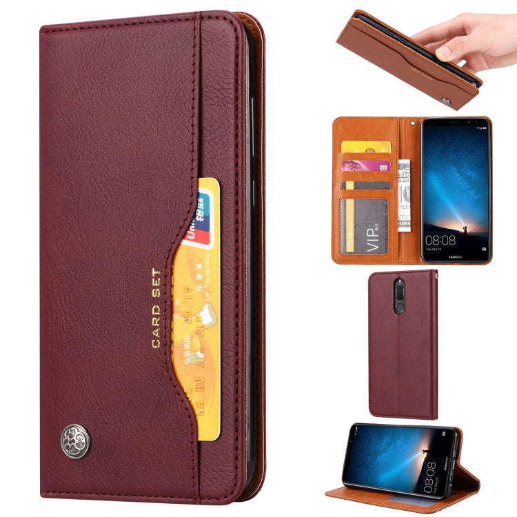 Knead Skin Texture Horizontal Flip Leather Case for Huawei Mate 10 Lite / Maimang 6 / Nova 2i, wi...