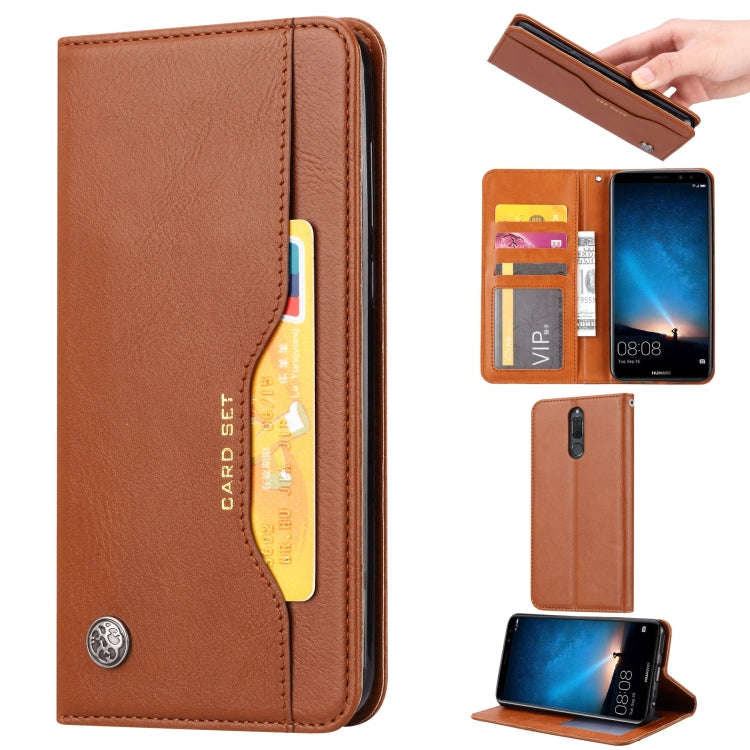 Knead Skin Texture Horizontal Flip Leather Case for Huawei Mate 10 Lite / Maimang 6 / Nova 2i, wi...