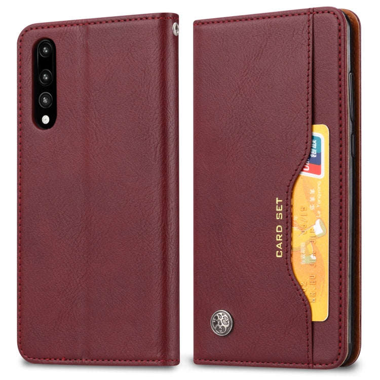 Knead Skin Texture Horizontal Flip Leather Case for Huawei P20, with Photo Frame & Holder & Card ...