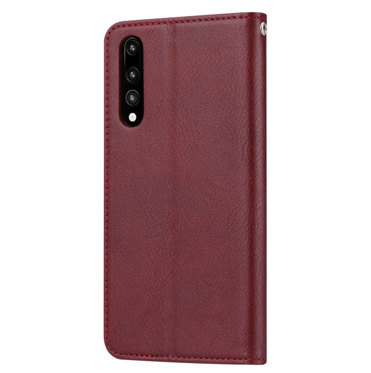 Knead Skin Texture Horizontal Flip Leather Case for Huawei P20, with Photo Frame & Holder & Card ...