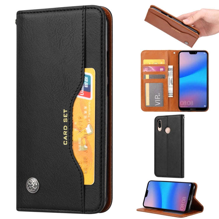 Knead Skin Texture Horizontal Flip Leather Case for Huawei Nova 3e / P20 Lite, with Photo Frame &...
