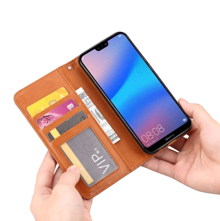 Knead Skin Texture Horizontal Flip Leather Case for Huawei Nova 3e / P20 Lite, with Photo Frame &...