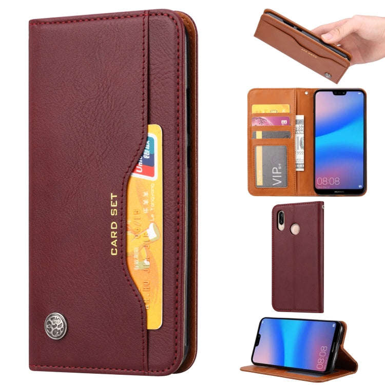 Knead Skin Texture Horizontal Flip Leather Case for Huawei Nova 3e / P20 Lite, with Photo Frame &...