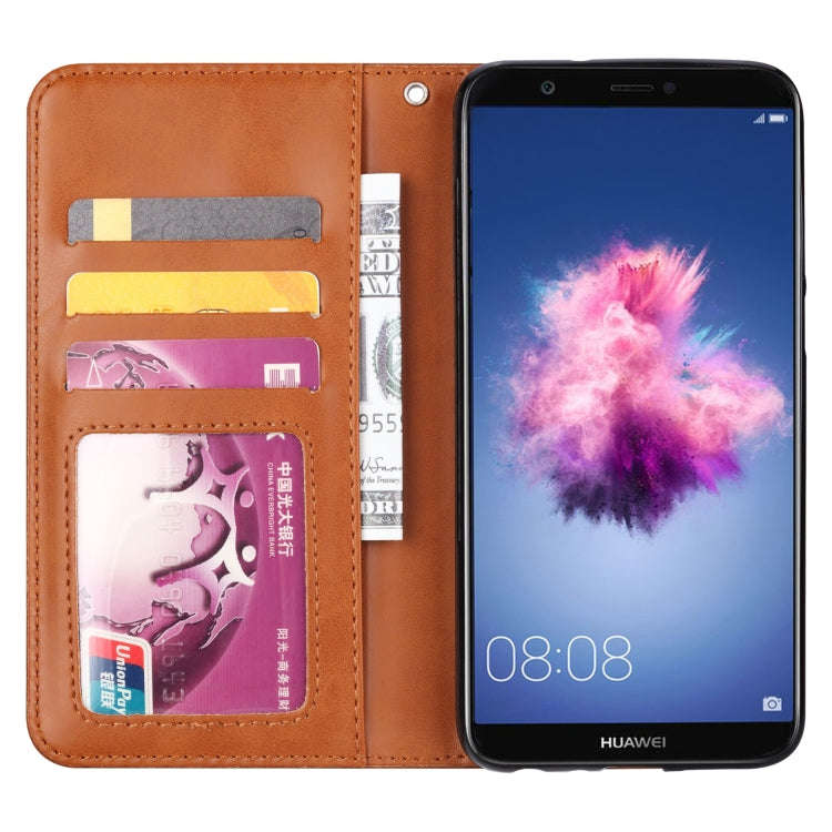 Knead Skin Texture Horizontal Flip Leather Case for Huawei P smart / Enjoy 7S, with Photo Frame &...