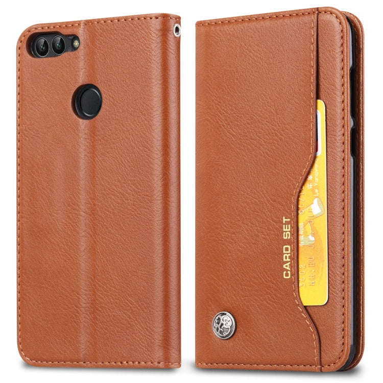Knead Skin Texture Horizontal Flip Leather Case for Huawei P smart / Enjoy 7S, with Photo Frame &...