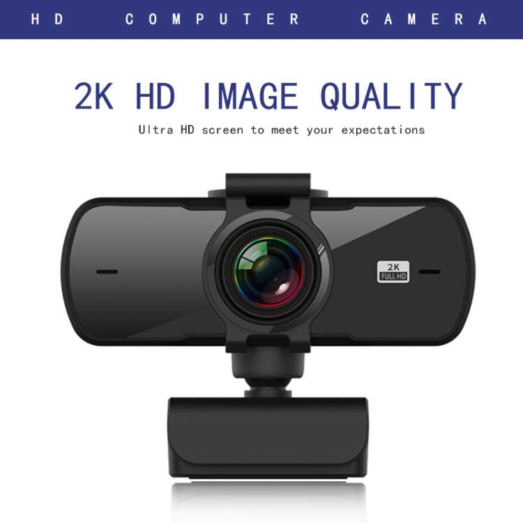 C5 4 Million Pixel Auto Focus 2K Full HD Webcam 360 Rotation USB Driver-free Live Broadcast WebCa...