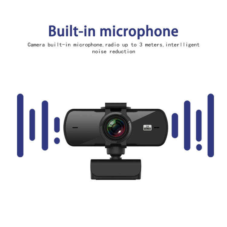 C5 4 Million Pixel Auto Focus 2K Full HD Webcam 360 Rotation USB Driver-free Live Broadcast WebCa...