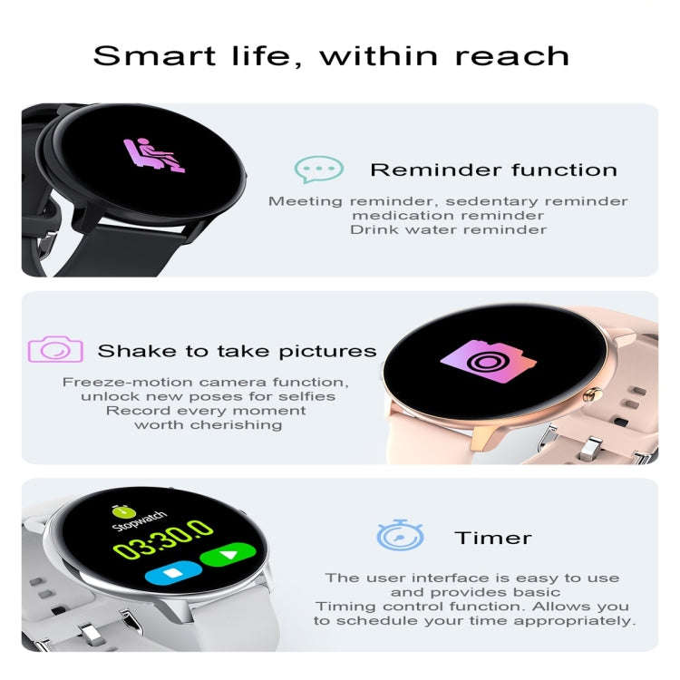 W68 1.4 inch Color Screen Smart Watch, IP68 Waterproof, Support Temperature Monitoring/Heart Rate...
