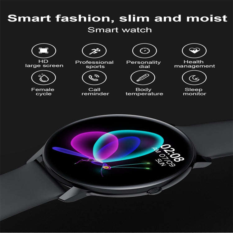 W68 1.4 inch Color Screen Smart Watch, IP68 Waterproof, Support Temperature Monitoring/Heart Rate...