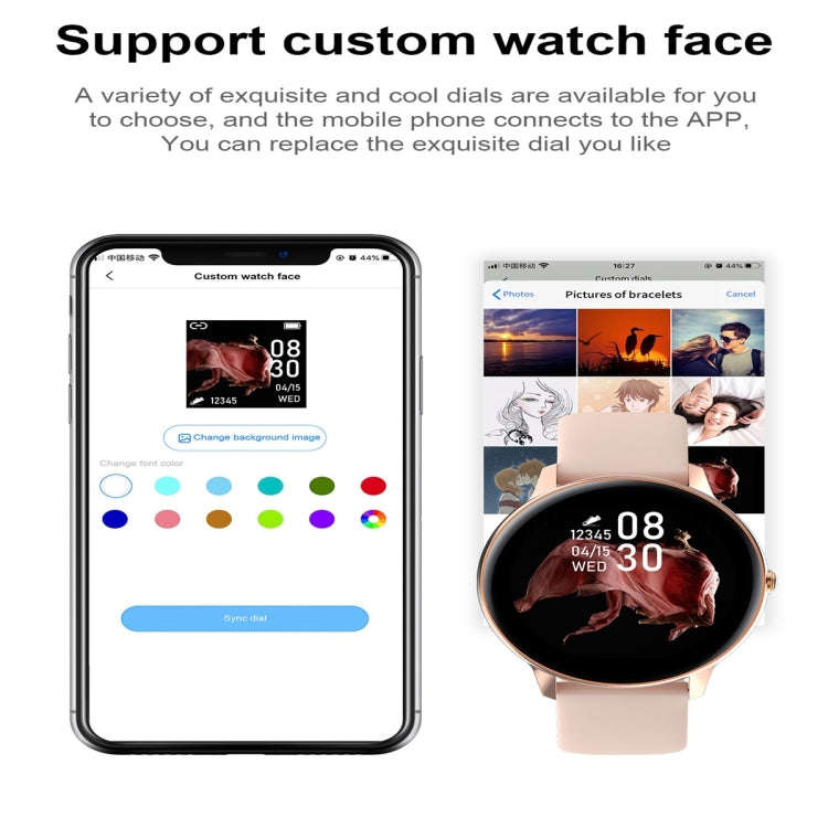 W68 1.4 inch Color Screen Smart Watch, IP68 Waterproof, Support Temperature Monitoring/Heart Rate...