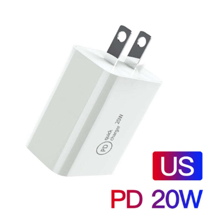 SDC-20W 2 in 1 PD 20W USB-C / Type-C Travel Charger + 3A PD3.0 USB-C / Type-C to 8 Pin Fast Charg...