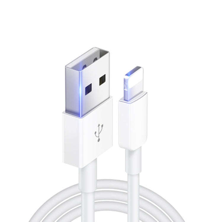 XJ-017 3A USB Male to 8 Pin Male Fast Charging Data Cable,  Length: 1m