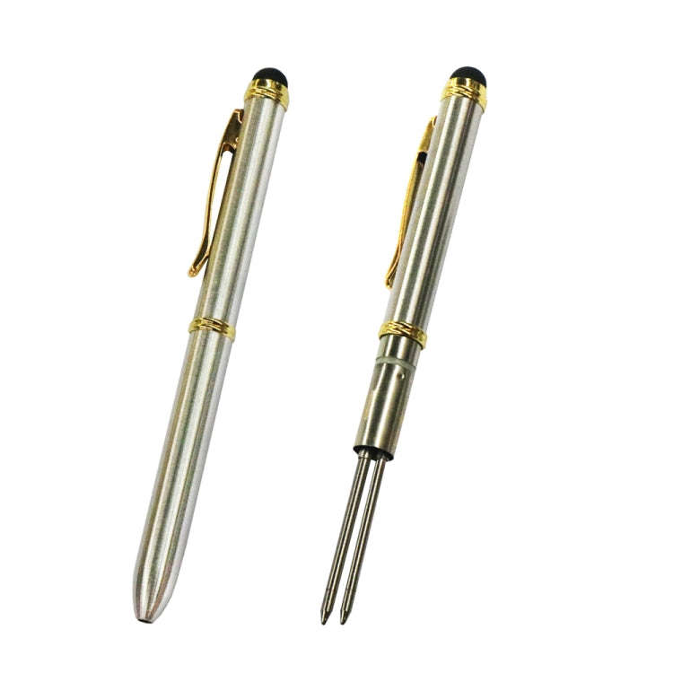 AT-13 Mobile Phone Touch Screen Handwriting Dual-purpose Pen with Black and Red Dual Core(Gold + ...