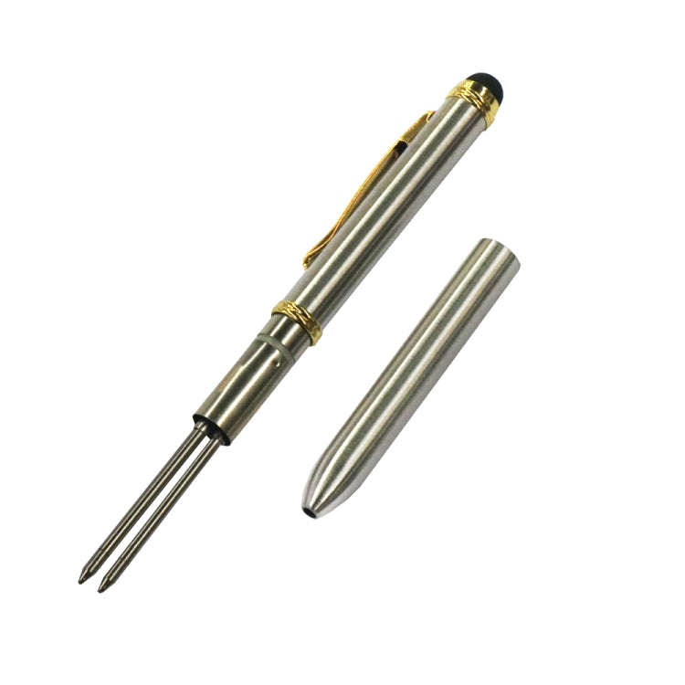 AT-13 Mobile Phone Touch Screen Handwriting Dual-purpose Pen with Black and Red Dual Core(Gold + ...