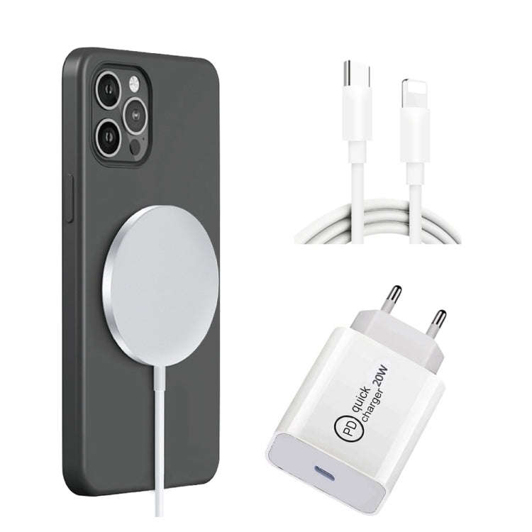 XJ-32 3 in 1 15W Magnetic Suction Wreless Charging + PD 20W USB-C / Type-C Travel Charging + USB-...