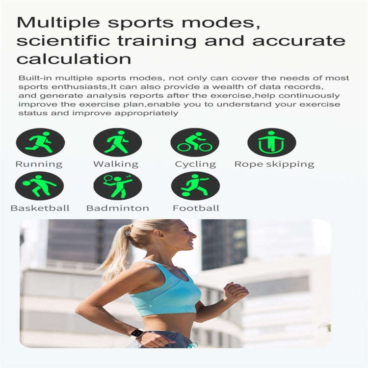 T42 1.7 inch Color Screen Smart Watch, IP67 Waterproof, Support Bluetooth Call/Heart Rate Monitor...