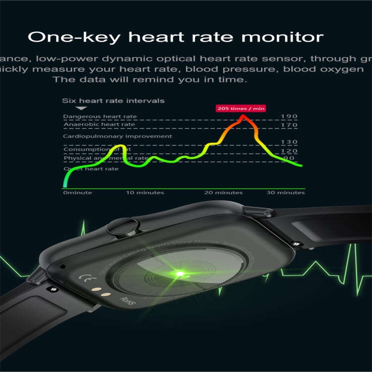T42 1.7 inch Color Screen Smart Watch, IP67 Waterproof, Support Bluetooth Call/Heart Rate Monitor...