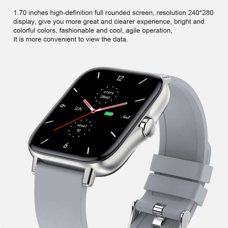 T42 1.7 inch Color Screen Smart Watch, IP67 Waterproof, Support Bluetooth Call/Heart Rate Monitor...