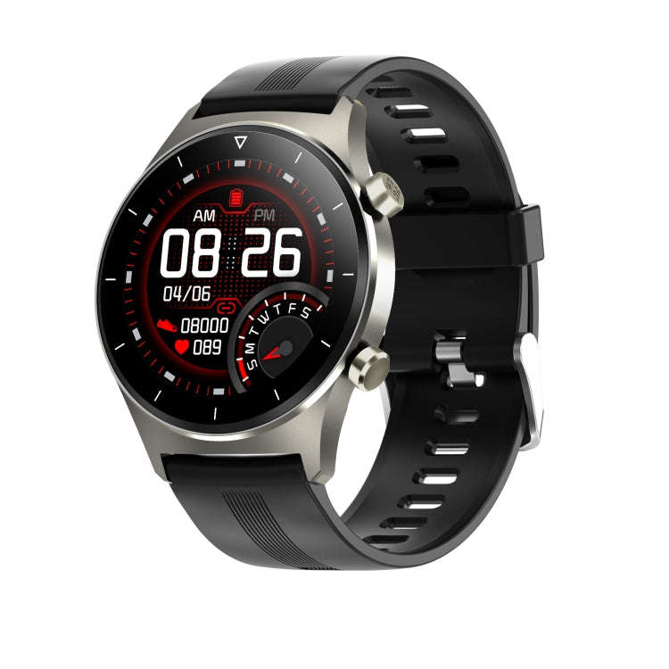 E13 1.28 inch IPS Color Screen Smart Watch, IP68 Waterproof, Silicone Watchband,Support Heart Rat...