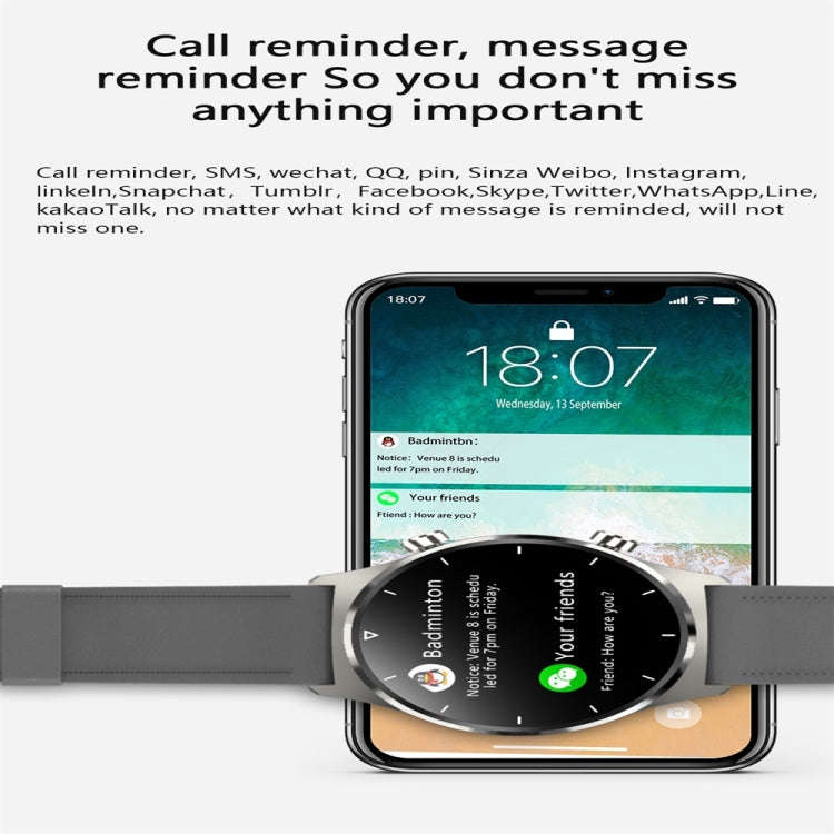 E13 1.28 inch IPS Color Screen Smart Watch, IP68 Waterproof, Silicone Watchband,Support Heart Rat...
