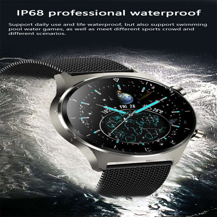 E13 1.28 inch IPS Color Screen Smart Watch, IP68 Waterproof, Silicone Watchband,Support Heart Rat...
