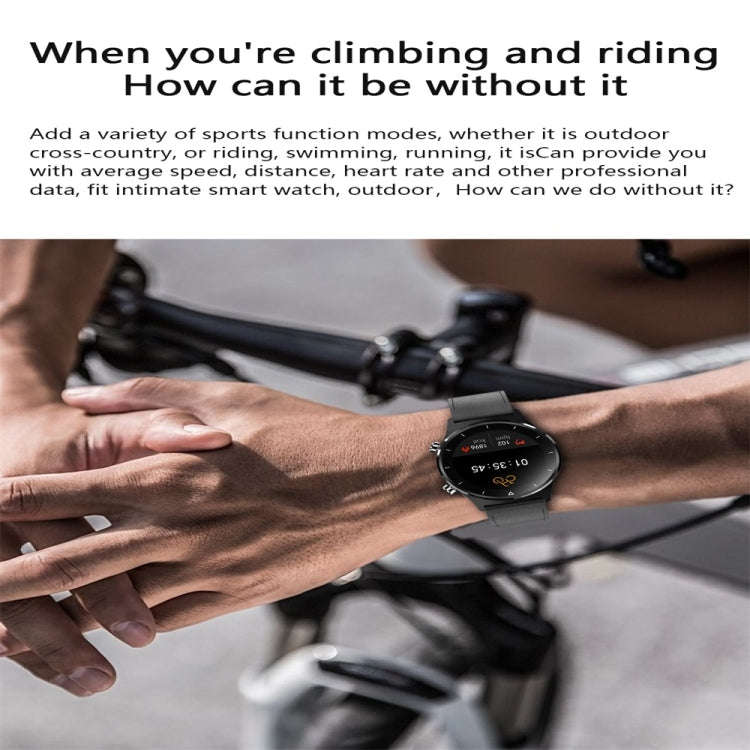 E13 1.28 inch IPS Color Screen Smart Watch, IP68 Waterproof, Silicone Watchband,Support Heart Rat...