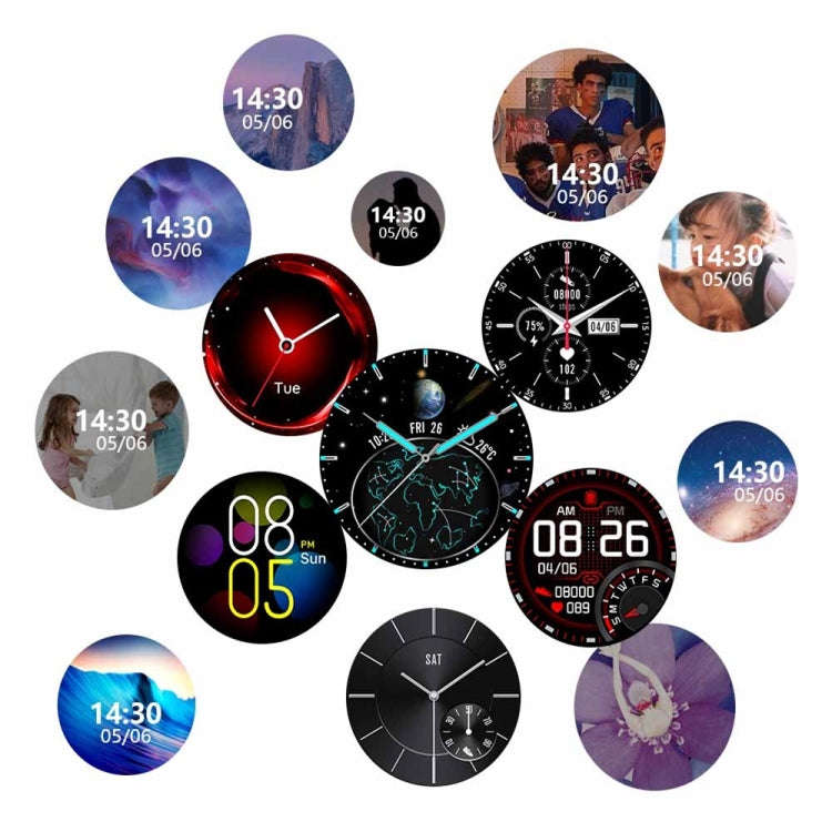 E13 1.28 inch IPS Color Screen Smart Watch, IP68 Waterproof, Silicone Watchband,Support Heart Rat...