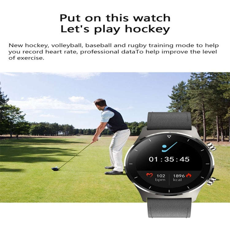 E13 1.28 inch IPS Color Screen Smart Watch, IP68 Waterproof, Silicone Watchband,Support Heart Rat...