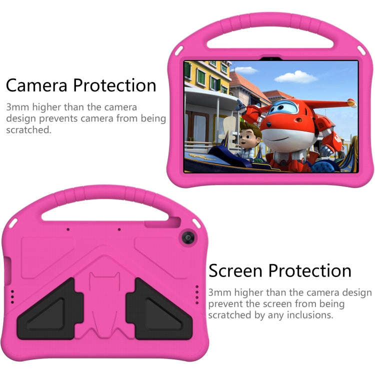 For Huawei MatePad T 10s 10.1 EVA Flat Anti Falling Protective Case Shell with Holder(RoseRed)