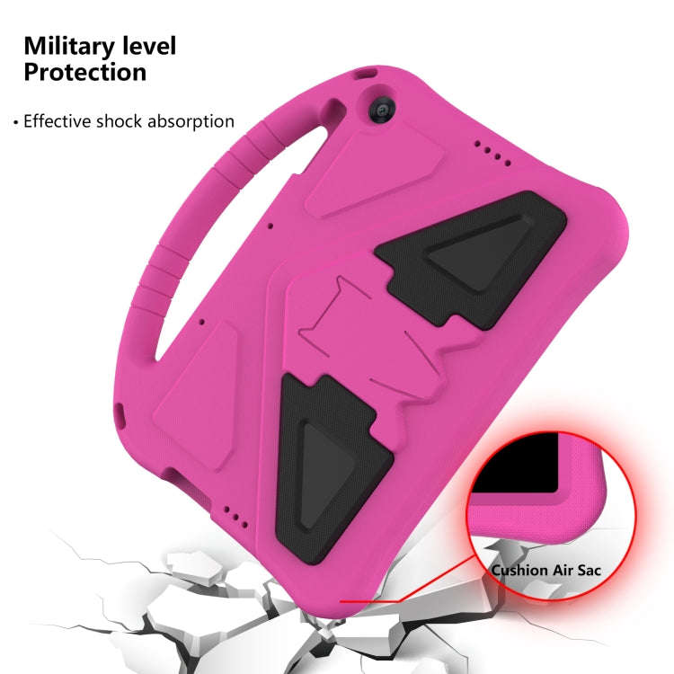 For Huawei MatePad T 10s 10.1 EVA Flat Anti Falling Protective Case Shell with Holder(RoseRed)
