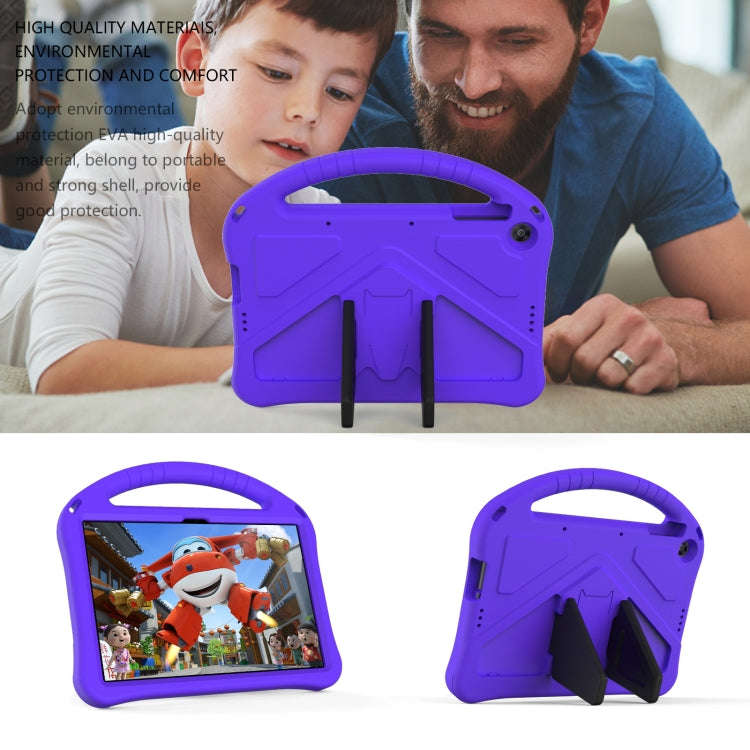 For Huawei MatePad T 10s 10.1 EVA Flat Anti Falling Protective Case Shell with Holder(Purple)