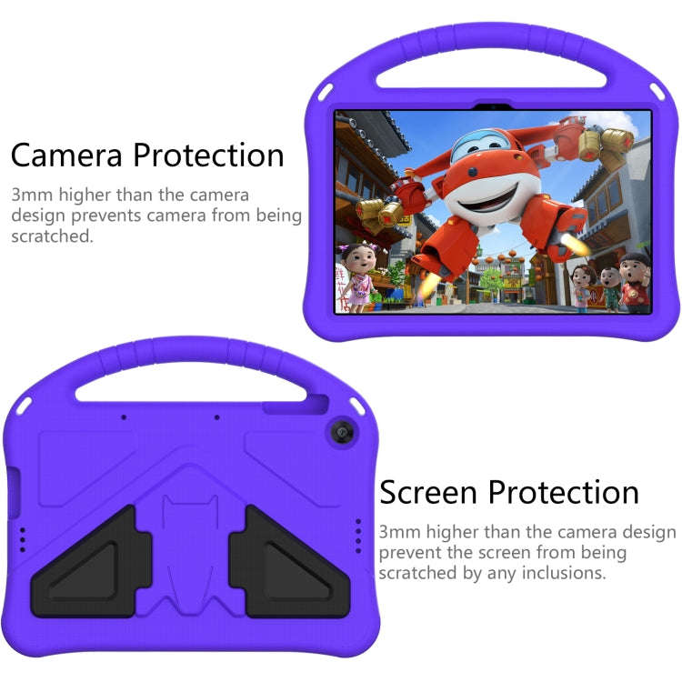 For Huawei MatePad T 10s 10.1 EVA Flat Anti Falling Protective Case Shell with Holder(Purple)