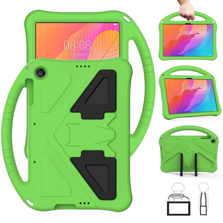 For Huawei MatePad T 10s 10.1 EVA Flat Anti Falling Protective Case Shell with Holder(Green)