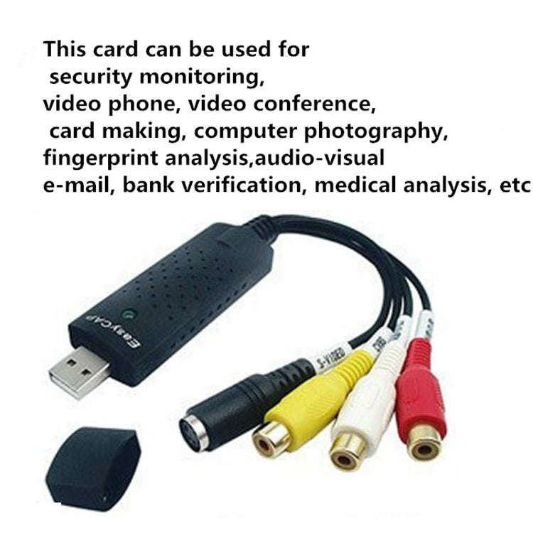 Portable USB 2.0 Video + Audio RCA Female to Female Connector for TV / DVD / VHS Support Vista 64...