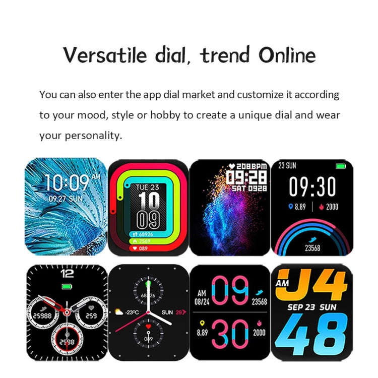 FM08 1.69 inch Color Screen Smart Watch IP67 Waterproof,Support Heart Rate Monitoring/Blood Press...