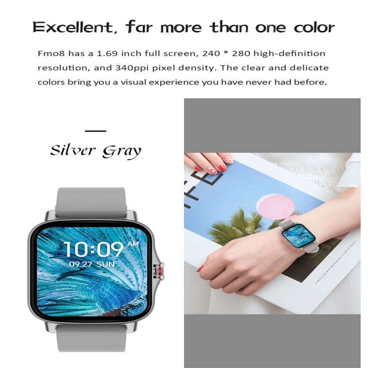 FM08 1.69 inch Color Screen Smart Watch IP67 Waterproof,Support Heart Rate Monitoring/Blood Press...