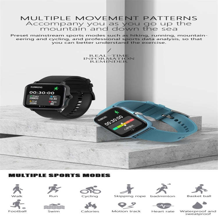 Y20 1.69 inch Color Screen Smart Watch IP67 Waterproof,Support Heart Rate Monitoring/Blood Pressu...