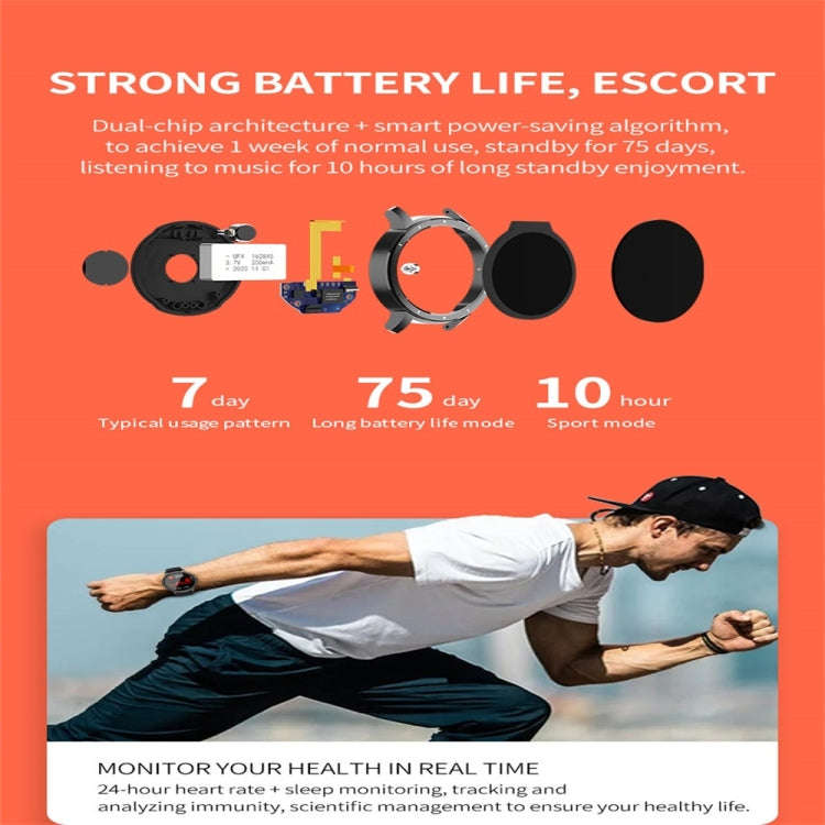 HW21 1.28 inch Color Screen Smart Watch IP67 Waterproof,Support Heart Rate Monitoring/Blood Oxyge...