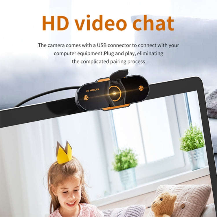 312 1080P HD USB 2.0 PC Desktop Camera Webcam with Mic, Cable Length: about 1.3m, Configuration:w...